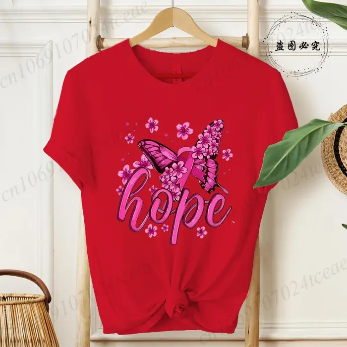 T-shirt pour femme avec imprimé guerrier de la lutte contre le cancer du sein