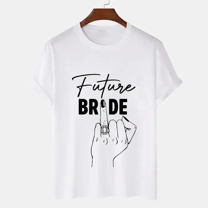 Haut d'été femme vêtements future mariée mariage Bachelorette T-shirt à manches courtes