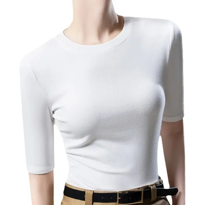 T-shirt femme à manches mi-longues