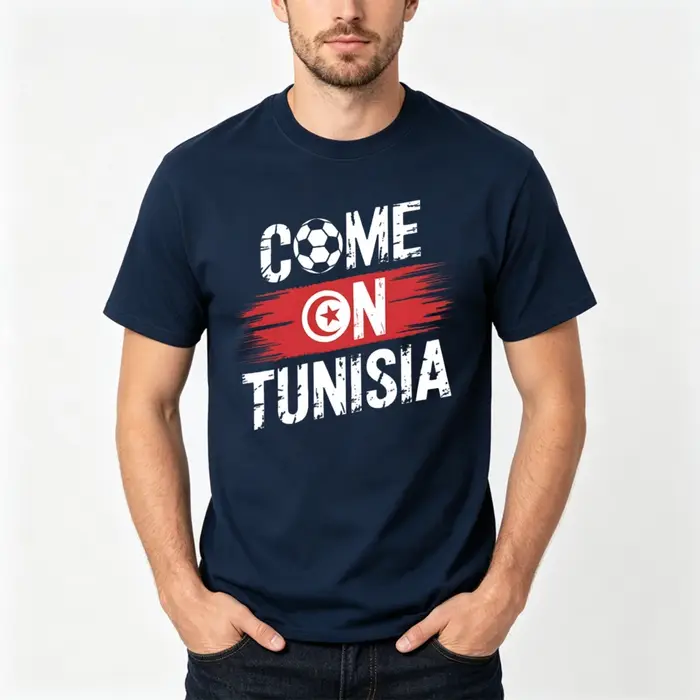 T-shirt de football de la Tunisie pour hommes et femmes