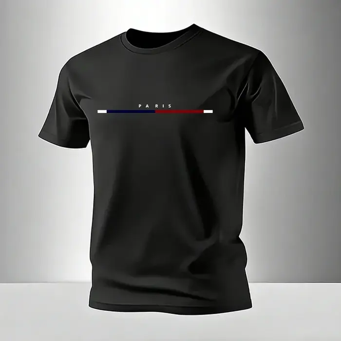 Ensemble homme T-shirt et pantalon de survêtement imprimé Paris, tenue décontractée d'été à manches 