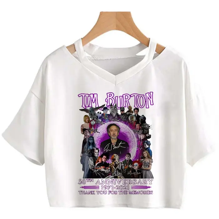 Tim Burton t-shirt femmes japonais été streetwear t-shirts femme graphique bande dessinée vêtements