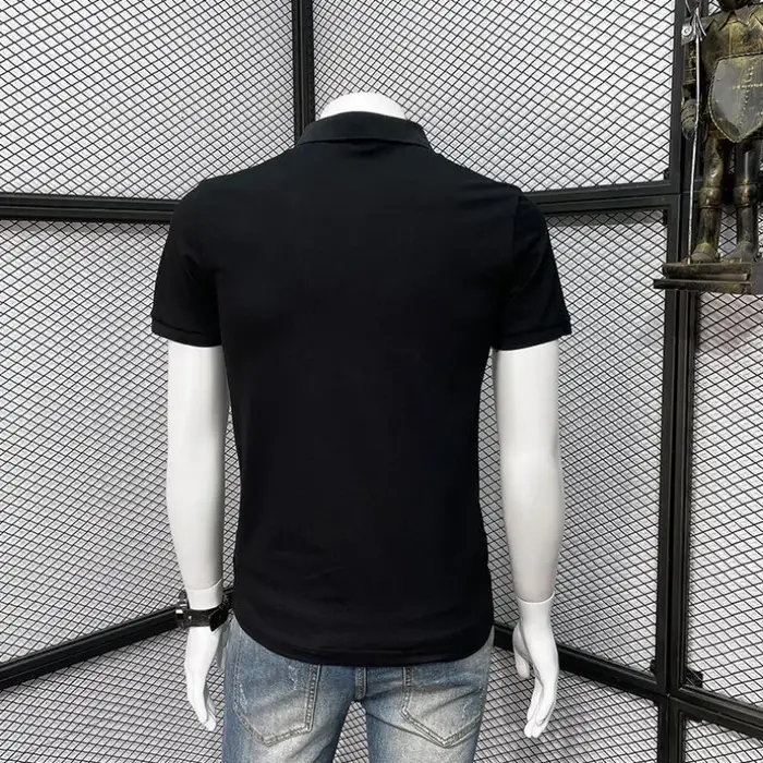 T-shirt en coton avec col pour hommes