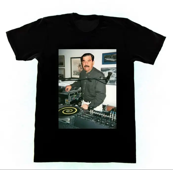 Dj Saddam Hussein t-shirt techniques 1200 maison irak Edm Hip Hop nouvelle marque vêtements personnalisé impression spéciale hommes Photo t-shirts