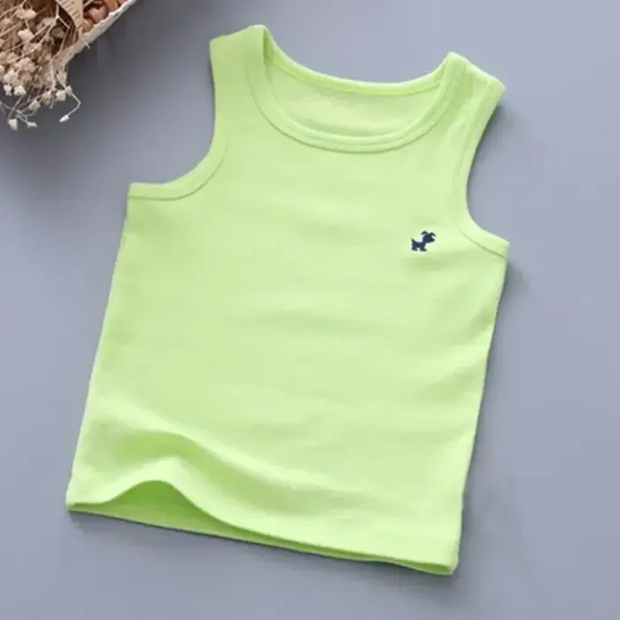 Mode enfants T-shirts pour filles couleur bonbon bébé garçons graphique T-shirt coton gilet hauts