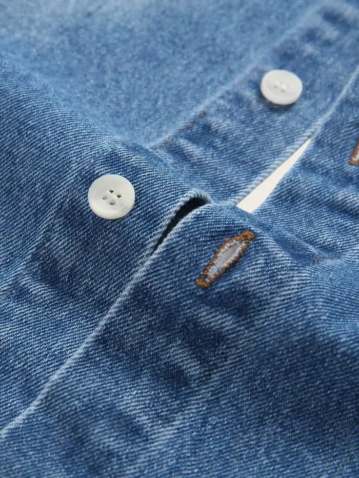 Chemise en jean vintage à manches courtes pour homme