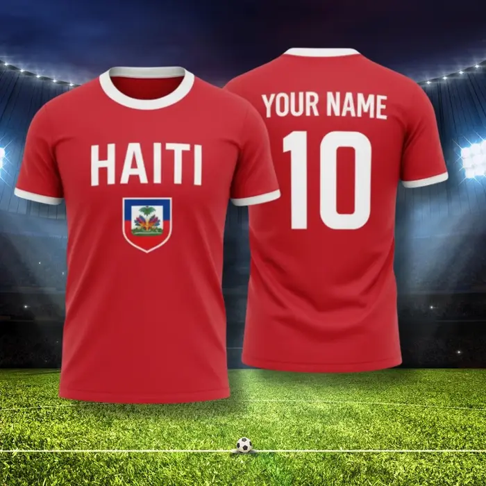 2026 Nouveau Haïti Football T-shirts Sport Casual Haïtien