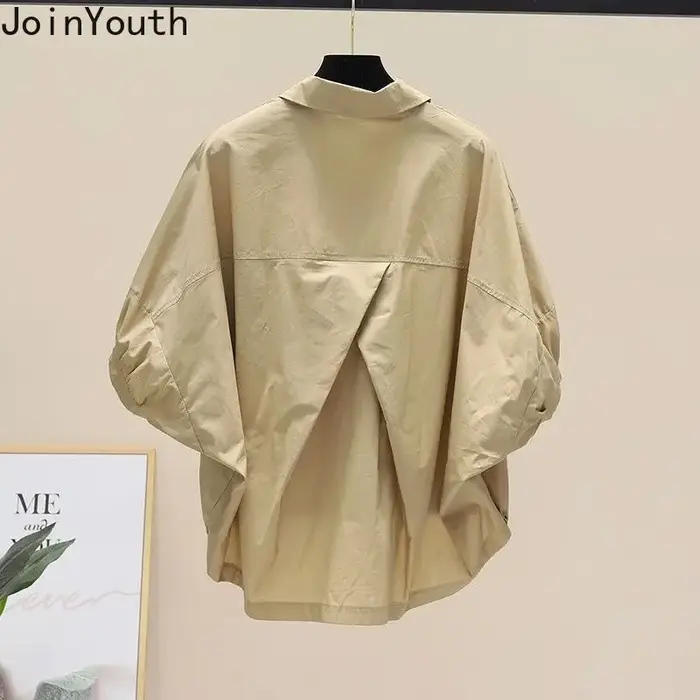 Chemises irrégulières à manches courtes pour femmes 2025 Blusas Mujer De Moda coréen surdimensionné hauts décontracté mode cordon Blouses blanches