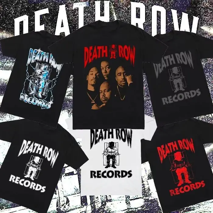 Death Row Records – T-shirt graphique Hip Hop Vintage pour hommes et femmes
