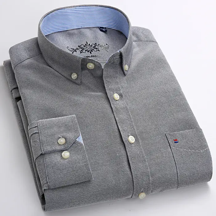 Chemise de travail Oxford à manches longues pour hommes