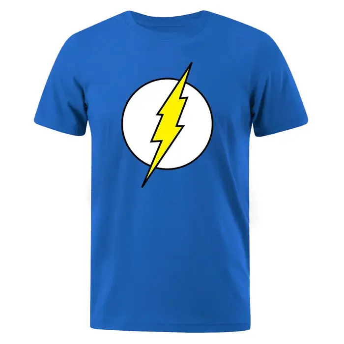 T-SHIRT en coton avec impression de la foudre pour homme