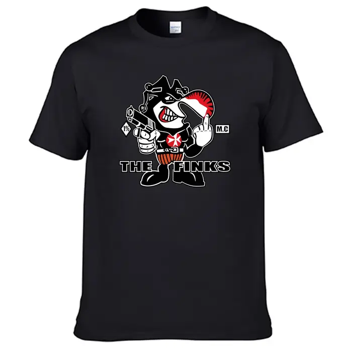 T-shirt Hurcycles Club The Finks Mc pour homme, chemise 100% coton, N01