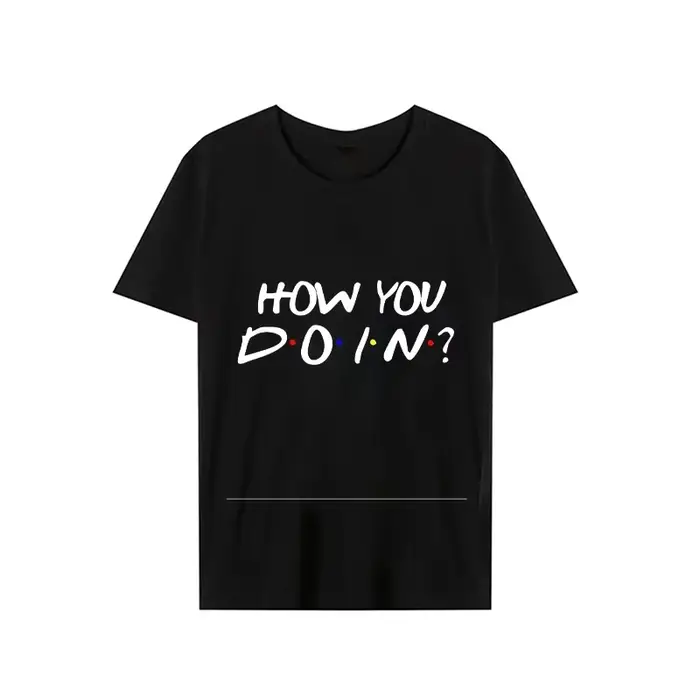 T-shirt pour femmes à manches courtes, avec citations de la série télévisée Friends 'How You Doin', 