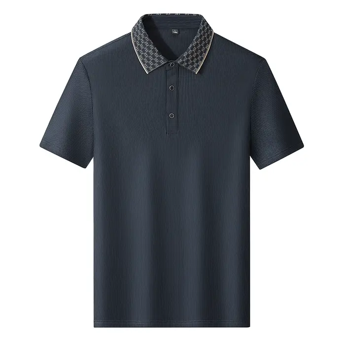 Polo hommes 7xl 8xl 9xl été 2025 nouveau haute qualité hommes à manches courtes Polo soie glacée hom