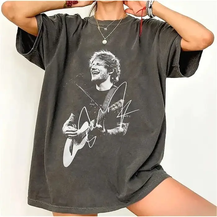 T-shirt imprimé graphique rétro des années 90 Hot Ed Sheeran, mode streetwear gothique pour femmes et hommes, haut oversize en coton, nouveau tee-shirt d'été