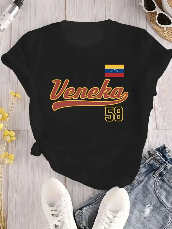 T-shirt imprimé drapeau du Venezuela