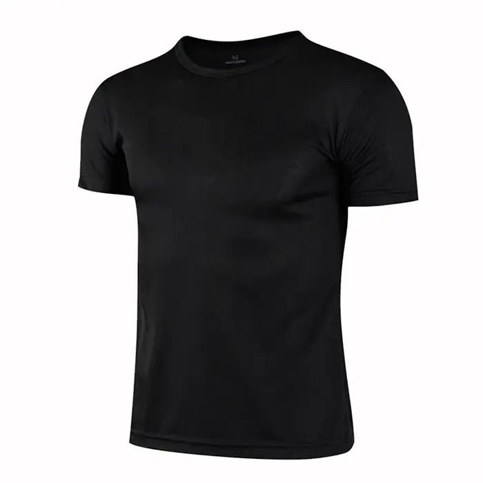 Séchage rapide col rond Sport T-shirt maillots de gymnastique Fitness chemise formateur course T-shi