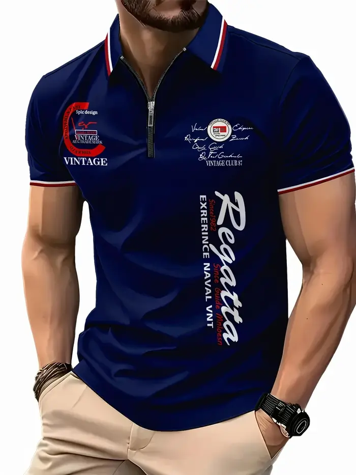 La nouvelle chemise POLO à fermeture éclair pour hommes d'été 2025