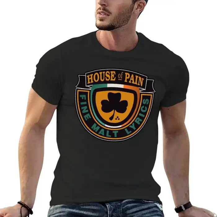 T-shirt grand et grand pour hommes, vêtements esthétiques noirs, House of oto
