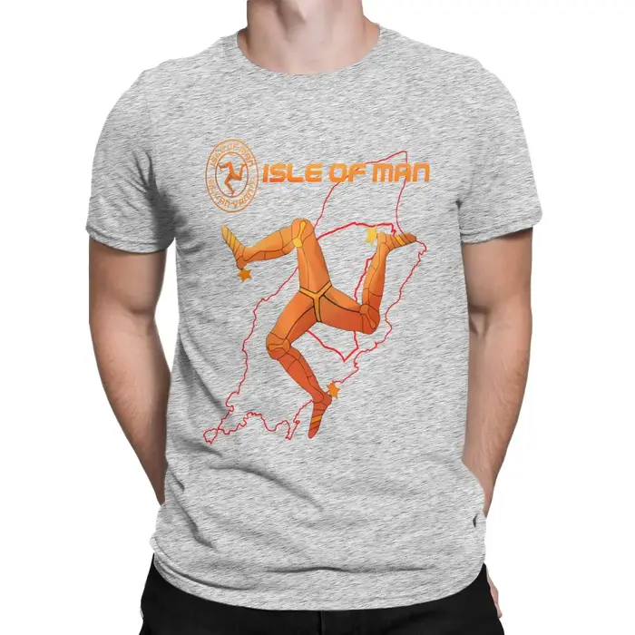 T-shirt imprimé graphique de l'île de Man pour hommes