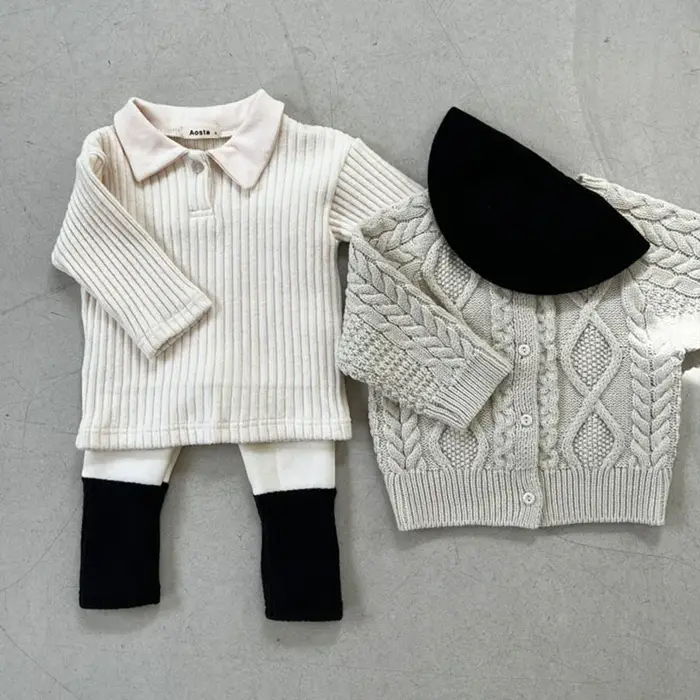 T-shirt manches longues en coton pour bébé garçon et fille