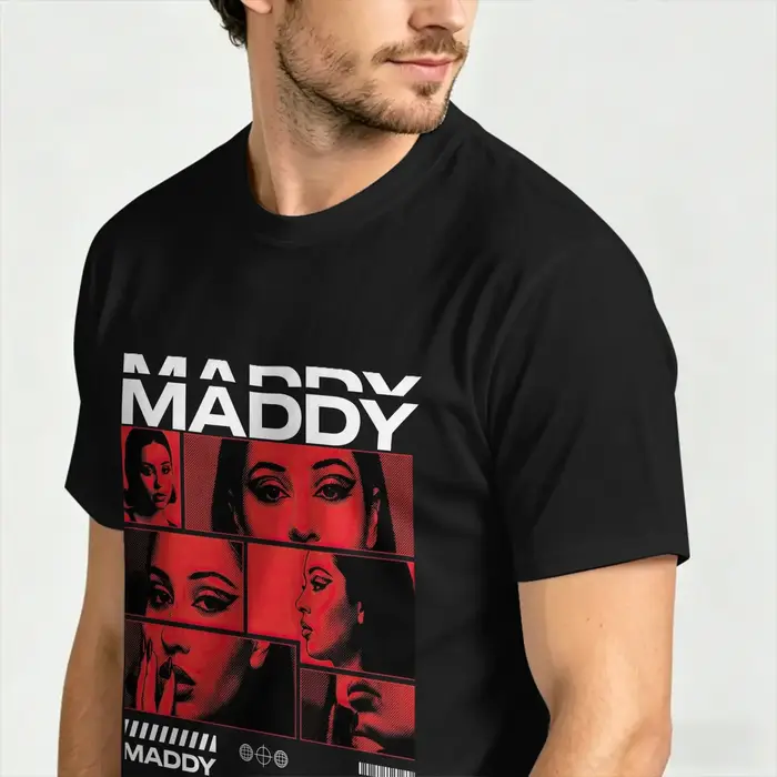 T-Shirt pour hommes Euphoria Maddy - Alexa Funny, en pur coton, à manches courtes, col rond, pour l'été
