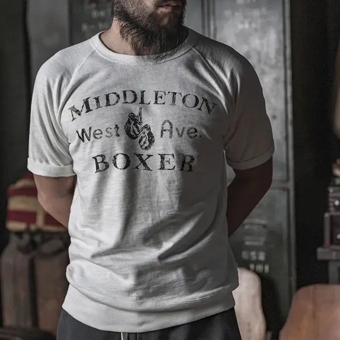 Bronson Raglan-Boxer à manches courtes pour homme