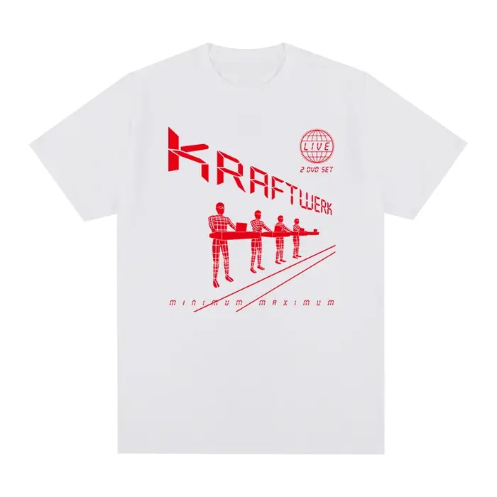 Kraftwerk Homme-Machine Vintage T-shirt Électro Pop Krautrock Coton Hommes