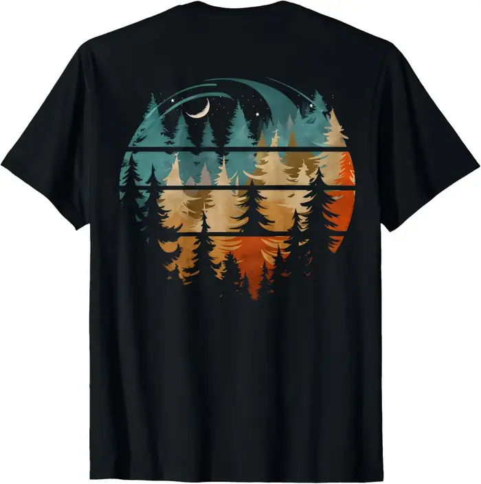 Arbres Nature montagnes aventure en plein air faune forêt T-Shirt graphique t-shirts imprimer sur de