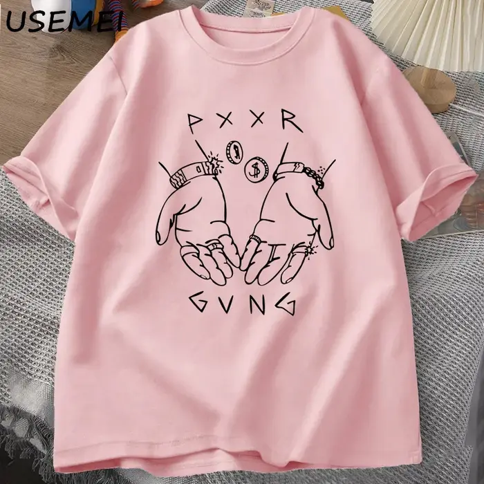 Pxxr Gvng-T-shirt manches courtes col rond pour homme