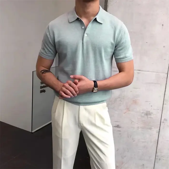 Polo à manches courtes pour hommes