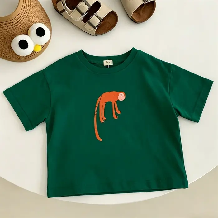 T-shirt mignon à manches courtes pour garçons et filles