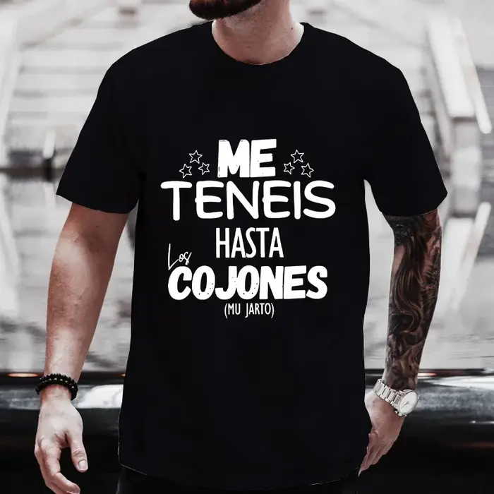 Vous m'avoir jusqu'à les balles unisexe t-shirt drôle frases espagnoles blagues t-shirts unisexe doux femmes hommes vêtements à manches courtes