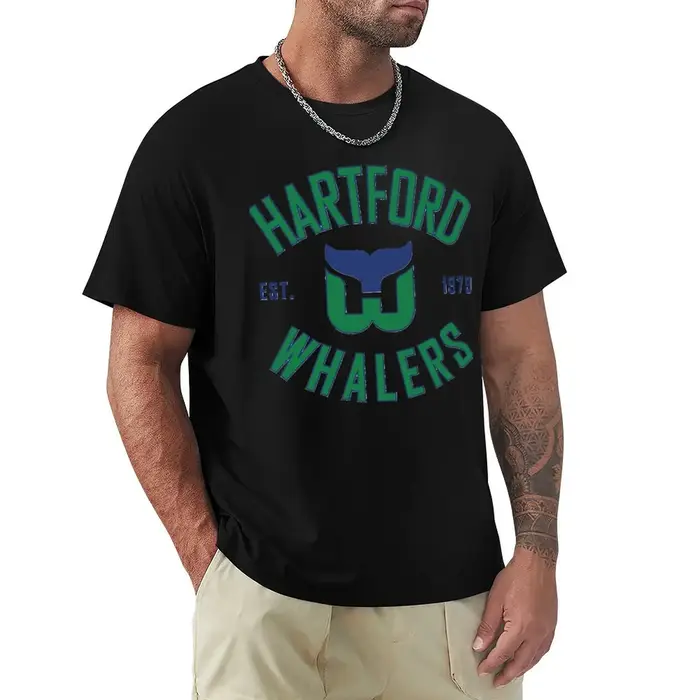 Hartford-Whalers-CT- T-shirt simple de grande taille