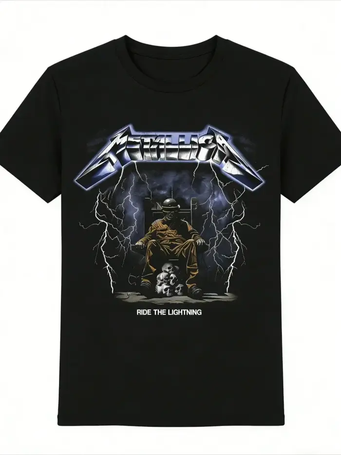 T-shirt avec impression graphique de la couverture du nouvel album METALLICA