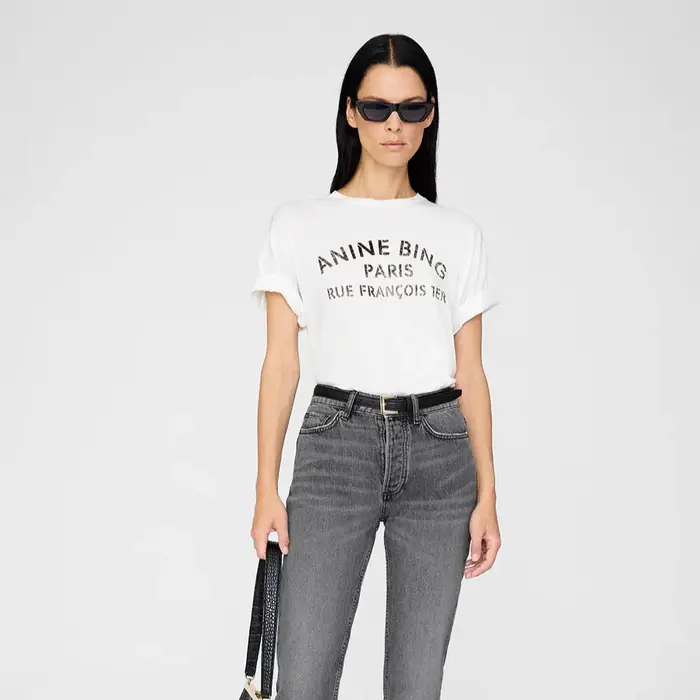 T-shirt de marque de luxe à l'art minimaliste parisien pour hommes et femmes