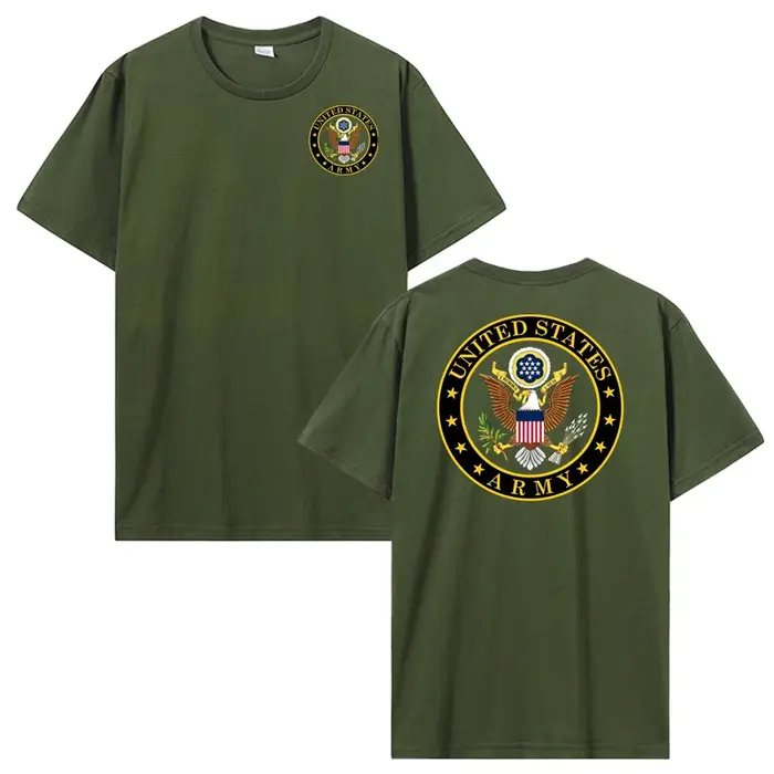 Offre spéciale T-shirt de l'armée des états-unis hommes 100% coton à manches courtes T-shirt Hip Hop