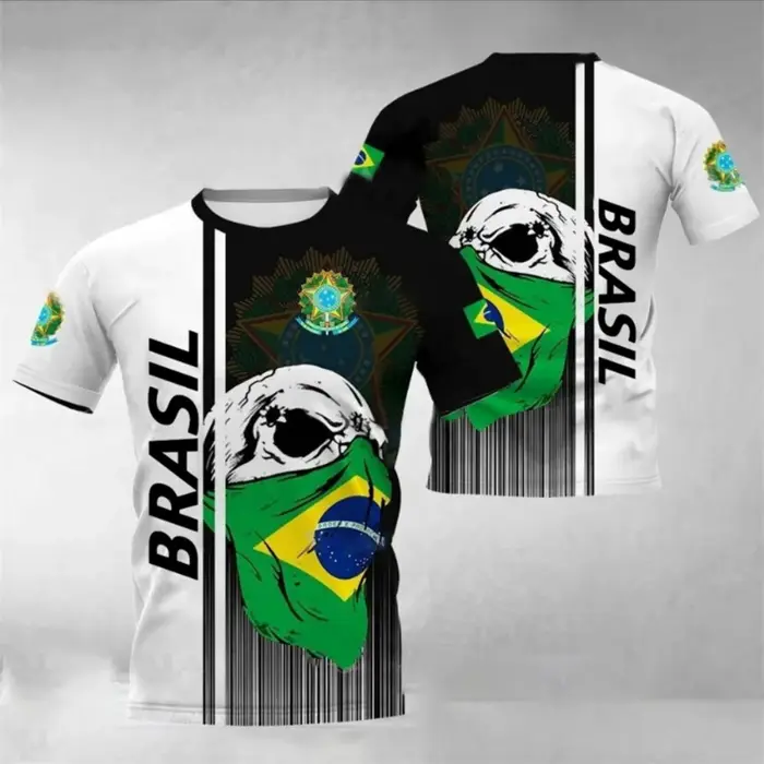 Brésil drapeau hommes T-Shirt impression 3D brésilien