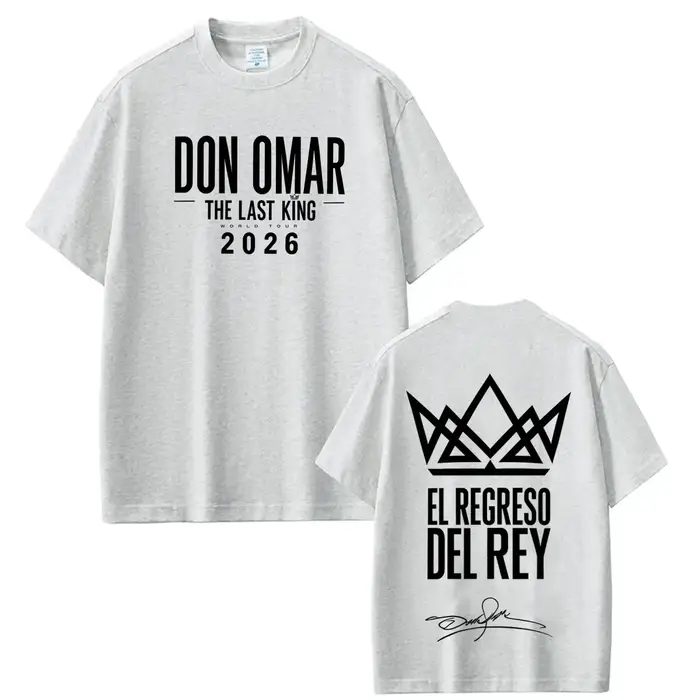 T-shirts imprimés Rapper Don Omar The Last King Tour 2026 pour hommes et femmes