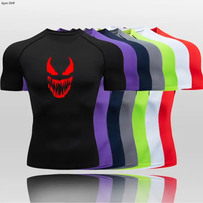 T-shirt de compression de course pour homme