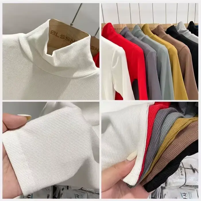 T-shirt basique femme 2026 à col roulé