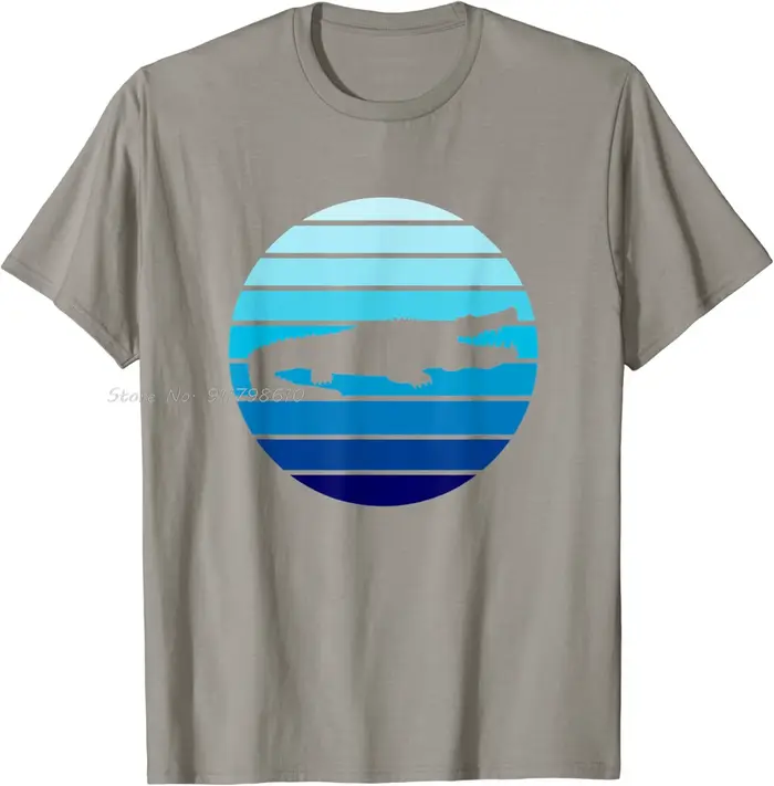 Nouveau T-shirt surdimensionné été Crocodile rétro décontracté coton