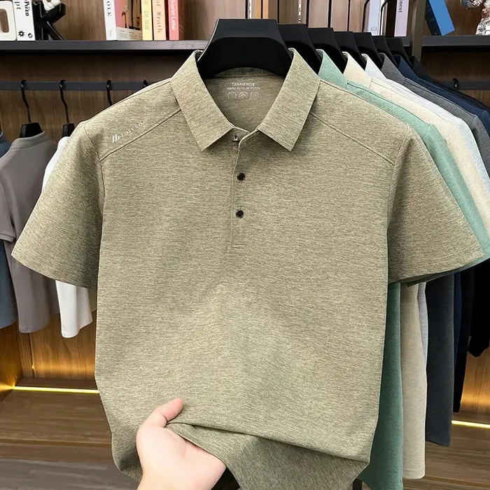 Chemises polo pour hommes à manches courtes, décontractées, pour le golf, respirantes, à séchage rap