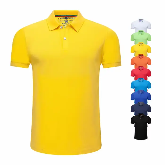 Hommes polos à manches courtes décontracté couleur unie mode été revers mâle couverture hauts vêtements de travail respirant confortable