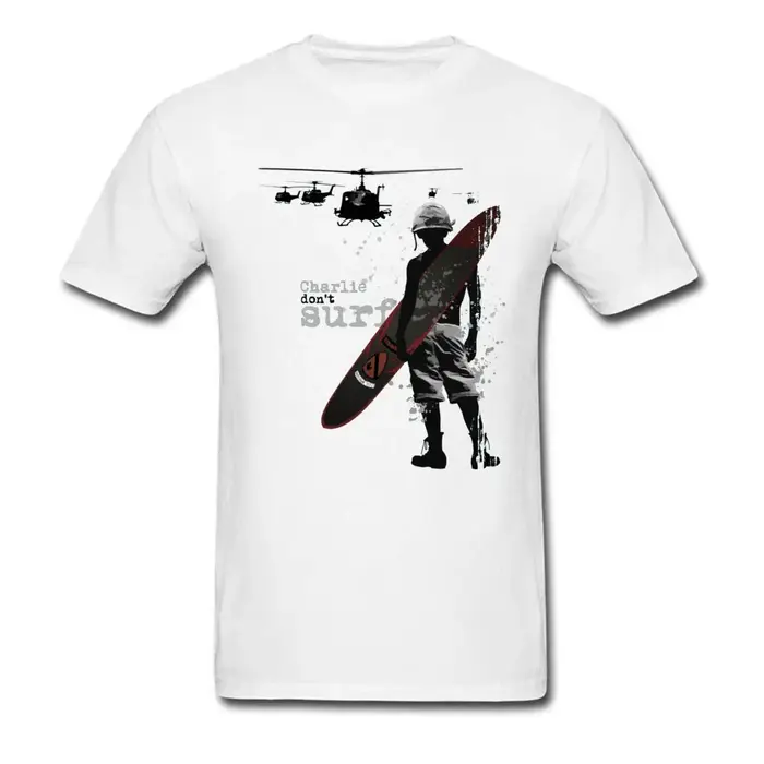 T-shirt imprimé en 3D rétro pour hommes, T-shirt homme cool, T-shirt Charlie Dont Surf, T-Shirts de