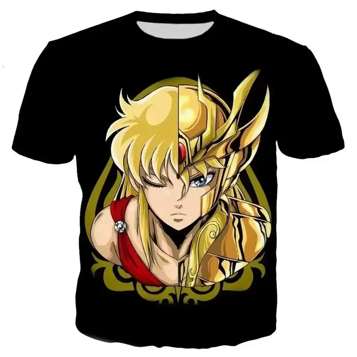Saint Seiya T-shirt hommes mode T-shirts enfants Hip Hop hauts