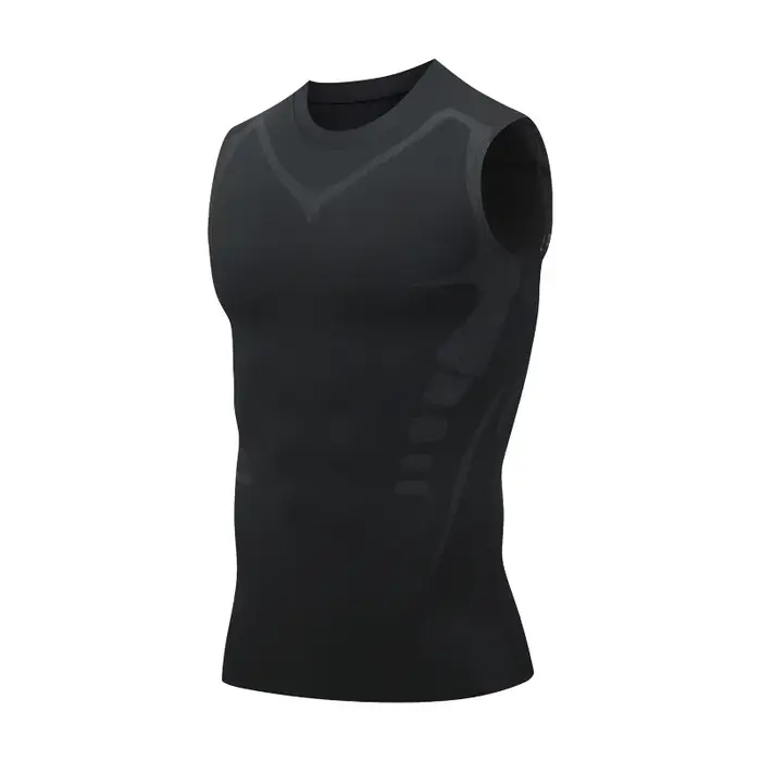 Débardeur de Compression pour hommes, chemise de gymnastique sans manches, impression à séchage rapi