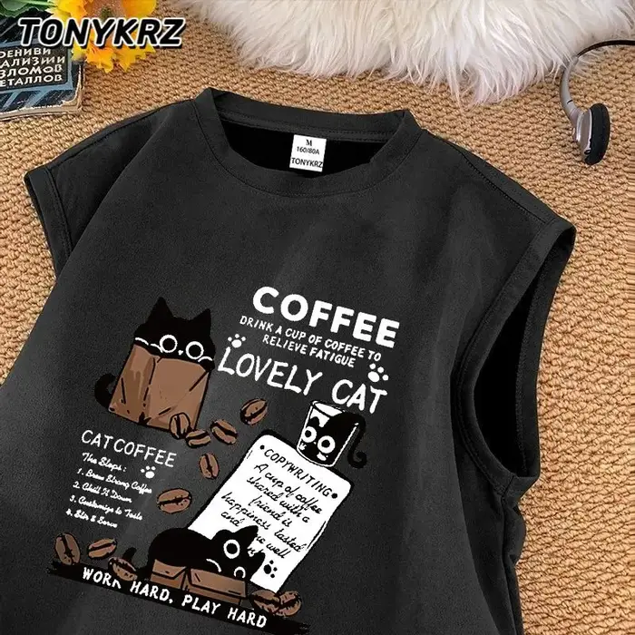 2025 café imprimé T-shirt pour hommes femmes