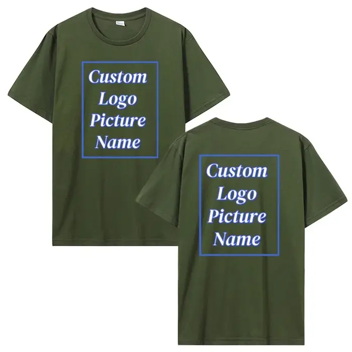 T-shirt personnalisé pour hommes T-shirt en coton chemise personnalisée faites votre conception Logo