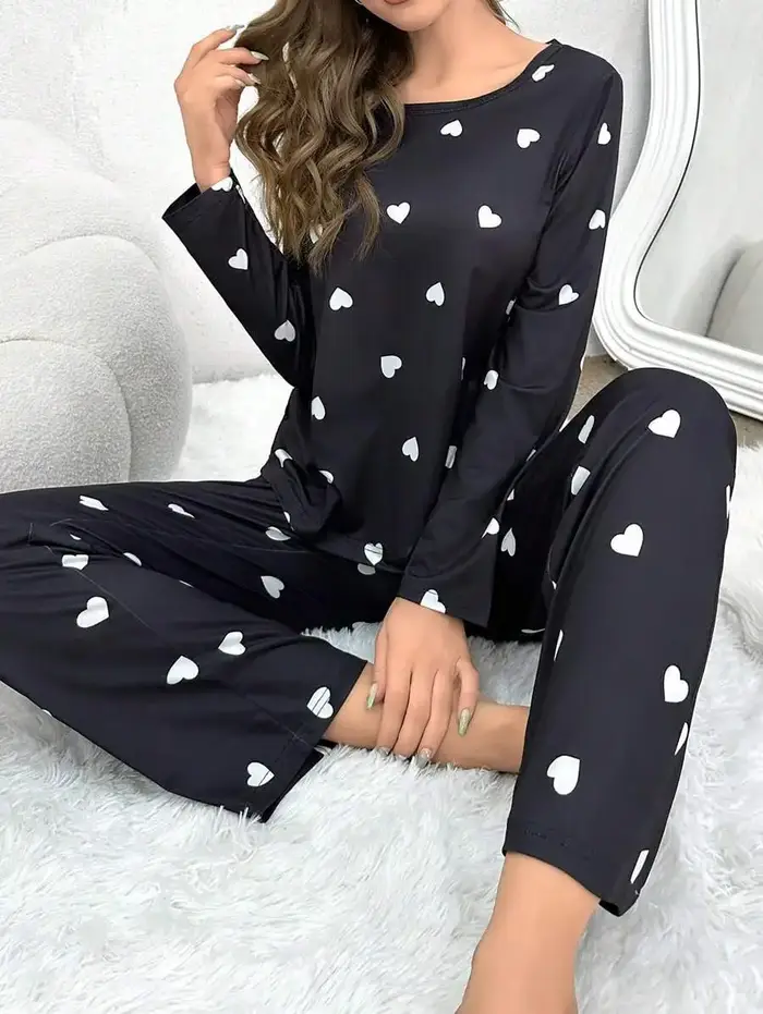 Ensemble de pyjamas College d'amour pour femmes